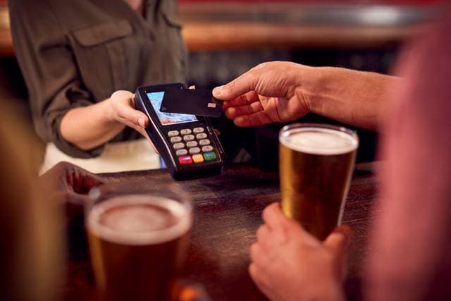 Contactless payment at the bar