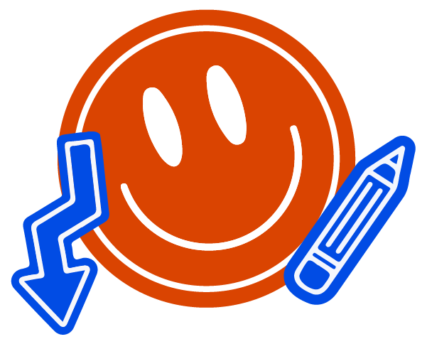 smiley face creative agency graphic element